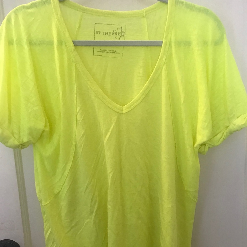 We the Free by Free People Neon Yellow Tshirt